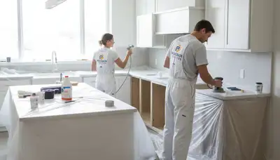 Professional kitchen cabinet painting in Pasadena, CA by expert local house painters