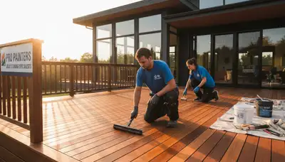 Professional deck staining and wood protection by house painters in Pasadena, CA
