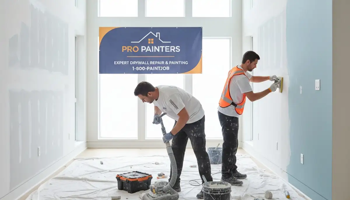 Professional drywall repair and wall patching by house painters in Pasadena, CA home interior