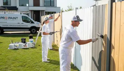 Professional fence painting service by house painters in Pasadena, CA protecting wood from sun damage