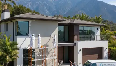 Professional house painters refreshing exterior home in Pasadena, CA with high-quality paint finish