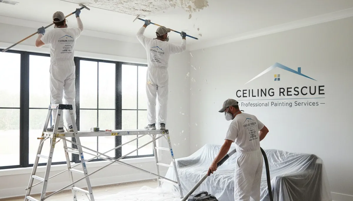 Professional popcorn ceiling removal and refinishing in Pasadena, CA home interior