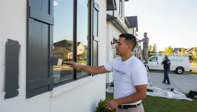 Professional shutter painting on Pasadena, CA home by expert house painters for lasting sun protection