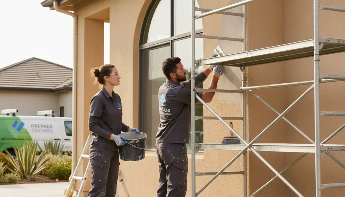 Professional stucco repair and texture matching by house painters in Pasadena, CA