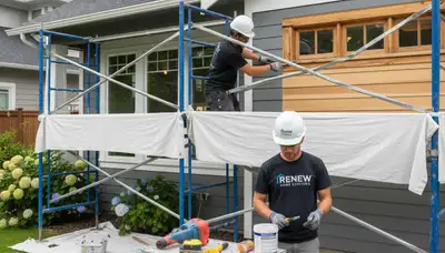 Professional wood rot repair on Pasadena, CA home exterior by expert house painting contractors